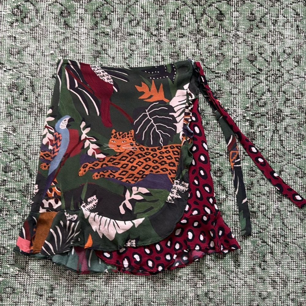 FARM rio for anthropology wrap skirt